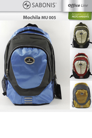 MOCHILA ESCOLAR MU005  AZL/NGO   SABONIS 100059