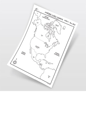 MAPAS M/C AMERICA N.DIV.POL.C/N C/25 RAF NO.014 A.DEL NORTE C