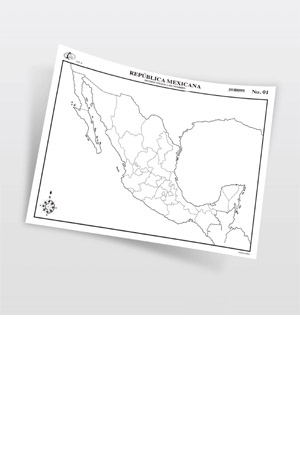 MAPAS M/C REP.MEX.  DIV.POL.S/N C/25 RAF N0.01  C/DIVISION PO