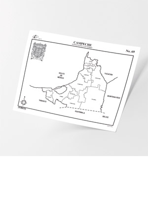 Z MAPA CTA CAMPECH.DIV.POL.C/NOM.C/100 R 923430 69 70069 C/DI