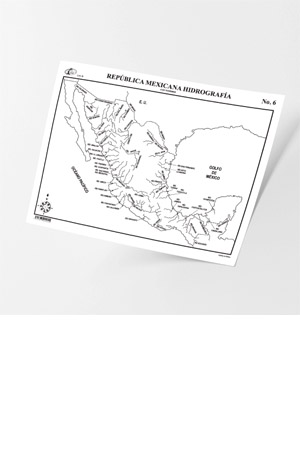 MAPA CTA REP.MEX.HIDROGR.C/NOM.C/100 RAF 924055 6 70006 HIDRO