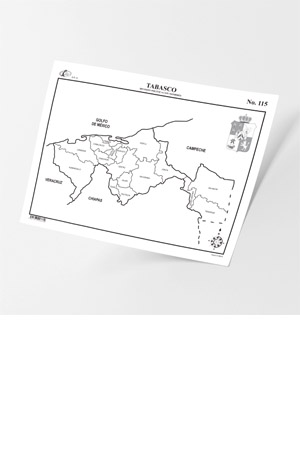 MAPA CTA TABASCO DIV.POL.C/NOM.C/100 RAF 923379 115 70115 TAB