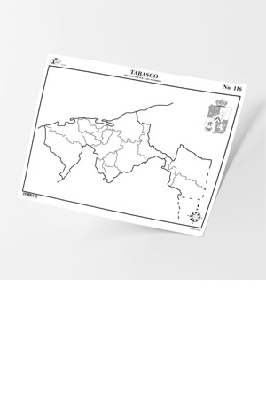 MAPA CTA TABASCO DIV.POL.S/NOM C/100 RAF 962309 116 70116 TAB