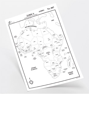 MAPA MURAL AFRICA  DIVISION POLITICA RAF 0007 70X95 C/NOMBRE