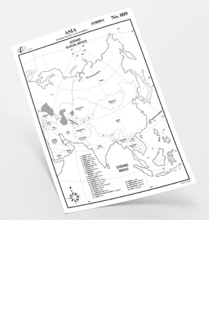 MAPA MURAL ASIA DIVISION POLITICA RAF 0009 70X95 C/NOMBRE