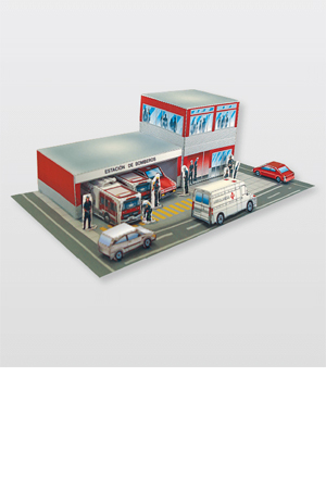 Z MAQUETA EDIFIC.PUBLIC.ESTACION/BOMBERO 915725 NO.27 RAF