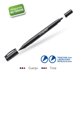 MARCADOR PERMANENT. DP AZUL  C/12 SABONI