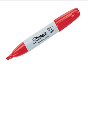 MARCADOR PERMANENTE SHARPIE CHISEL ROJO  092375 092372