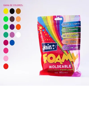 MASA FOMI MOLDEABLE 50GR BLANCO   SAIRA