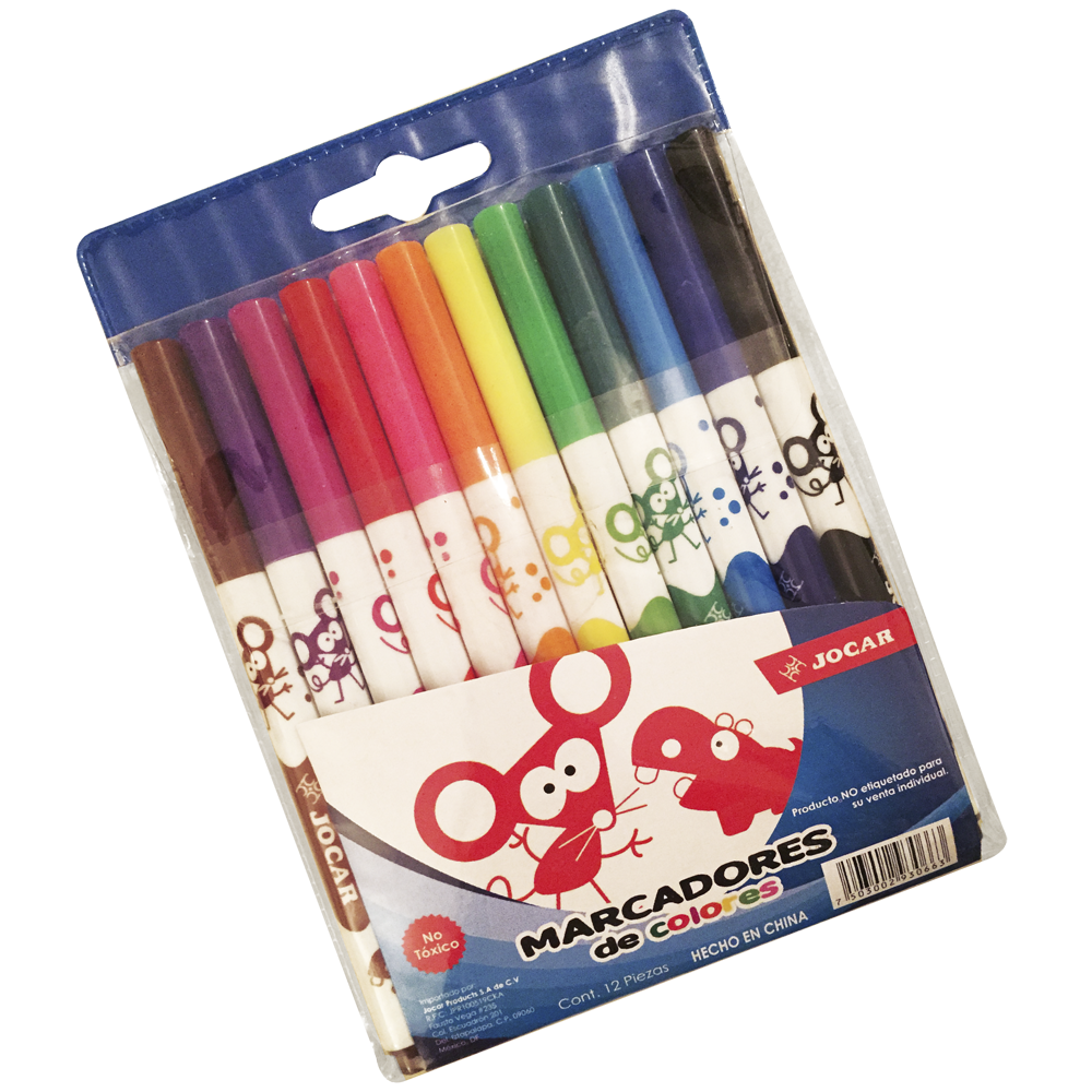 PLUMIN LAV. JOCAR       C/12 COL SURTIDO 636455 MER COL. SURT