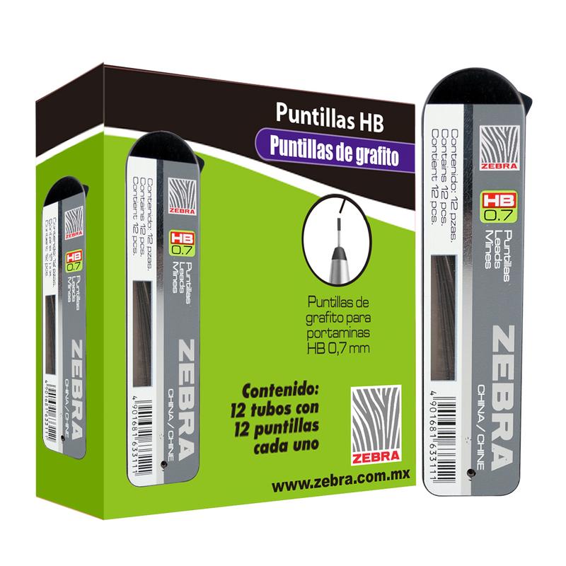 MINAS 0.7MM HB C/12                ZEBRA 633111 0901