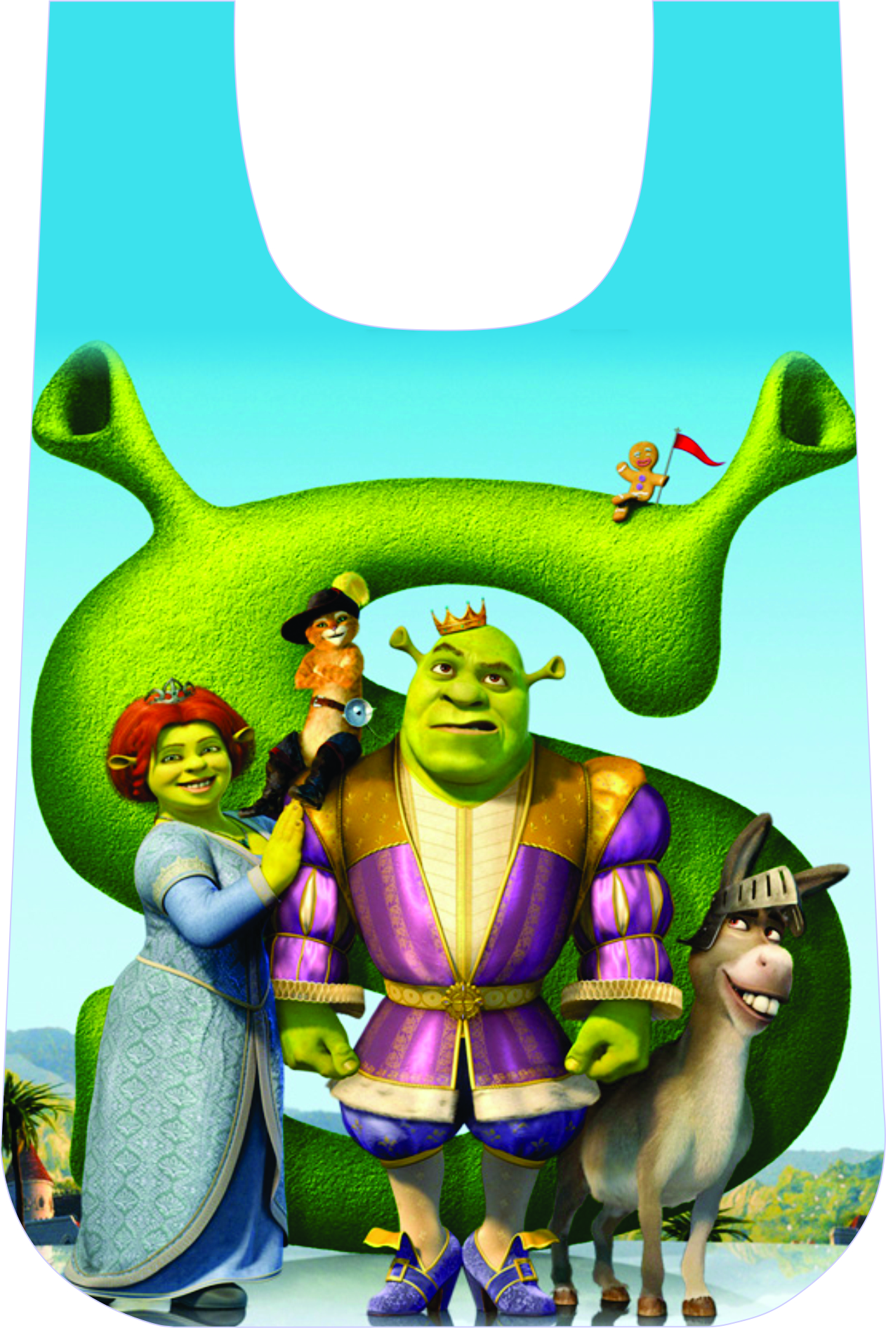 MANDIL INFANTIL PLAST.T/CAMIS.SHREK