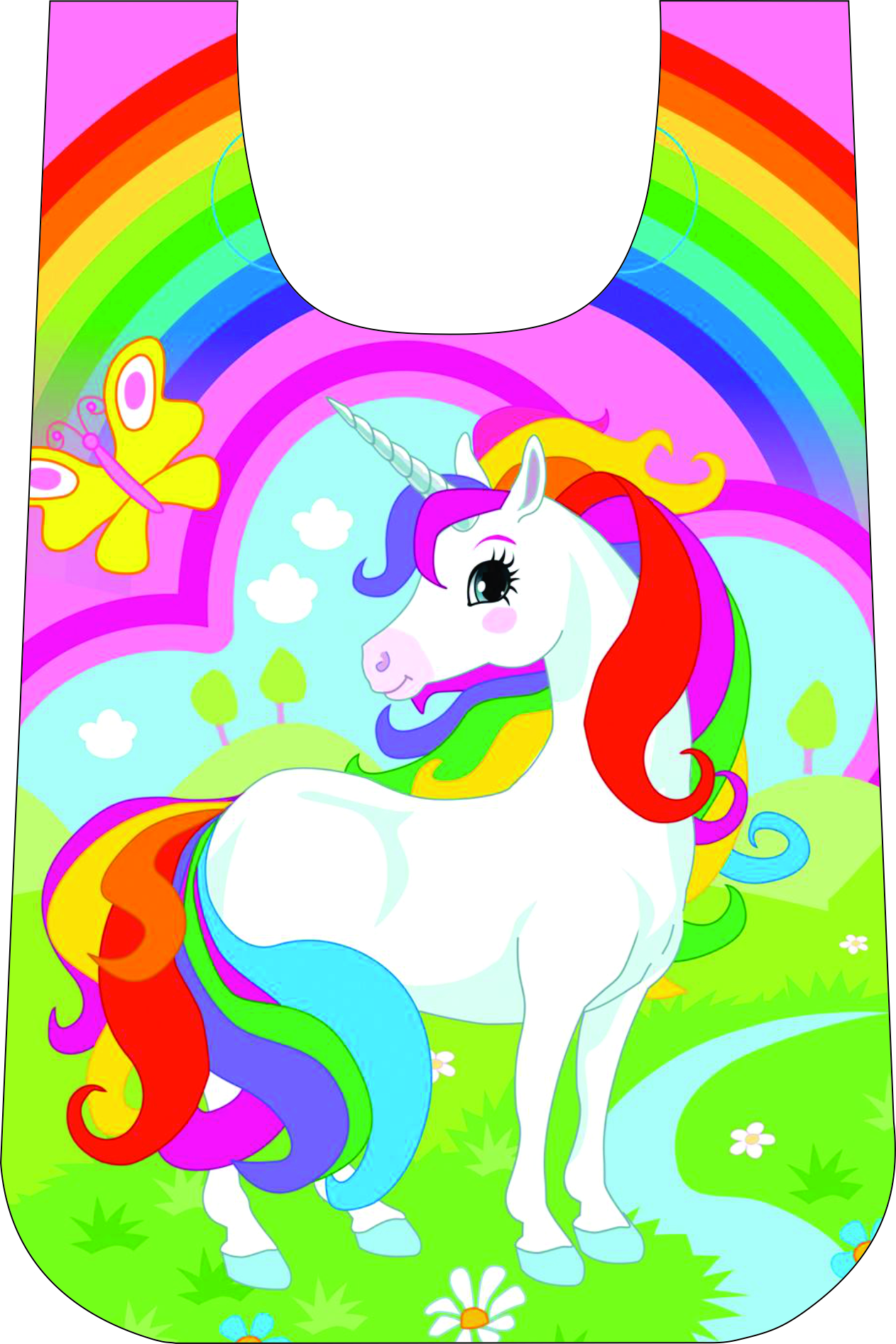 MANDIL INFANTIL PLAST.T/CAMIS.UNICORNIO