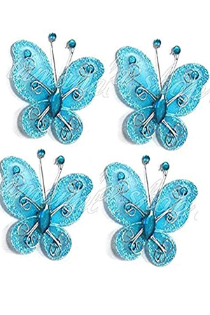 MARIPOSA AZL C/10 P/MANUALIDAD.BARRILITO