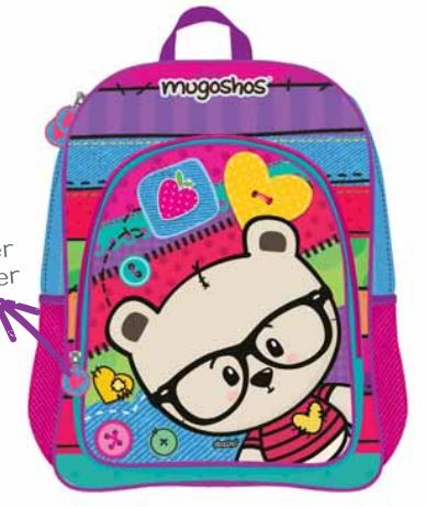MOCHILA ESCOLAR MUGOSHOS PETOSHO   U-PAK 840672 6101028402 MU