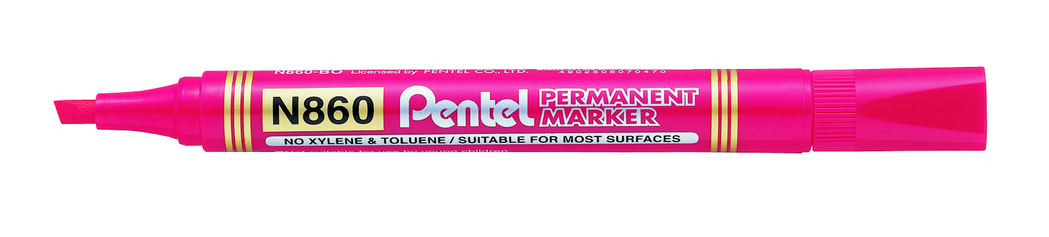 MARCADOR PERMANENTE N860 ROJO     PENTEL 070555  N860-B