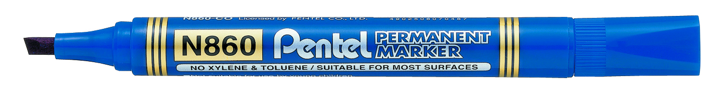 MARCADOR PERMANENTE N860 AZUL     PENTEL 070487 070562   N860