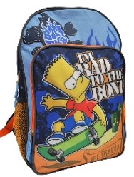 MOCHILA ESCOLAR SIMPSONS NA-9913    AZPE 508012 (ROJA/VERDE)
