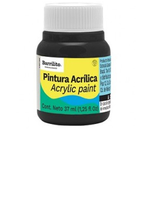 PINTURA ACRILICA  37ML NEGRO     BARRILI 905172 905523 AB317