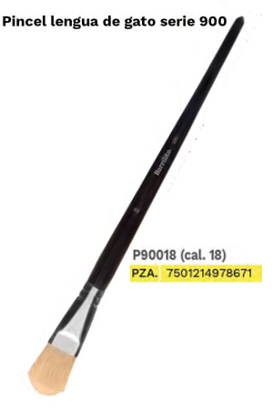 PINCEL DE MADERA PLANO #18 P90018 BARRIL 978671 FORMA LENGUA