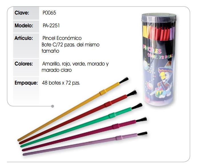 PINCEL ESCOLAR   C/072 ALIAME.