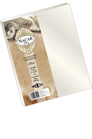 PAPEL CTA NACAR OLAS   1/CARA C/100H JLM 752221 2063-6A 110GR