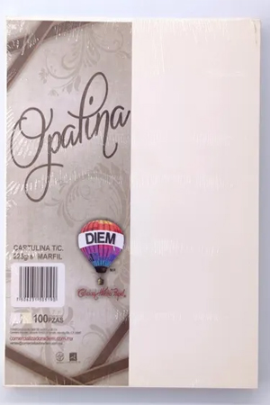 PAPEL OPALINA T/C MARFIL 100H 125G  DIEM 505152 POPMTC