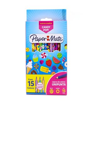 LAPIZ DE COLOR C/15 LARGOS    PAPER MATE 165069 2087382 CANDY