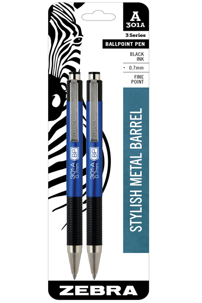 BOLIGRAFO P.F. F-301A AZUL  RT     ZEBRA 7001-01 612109 C/GRI