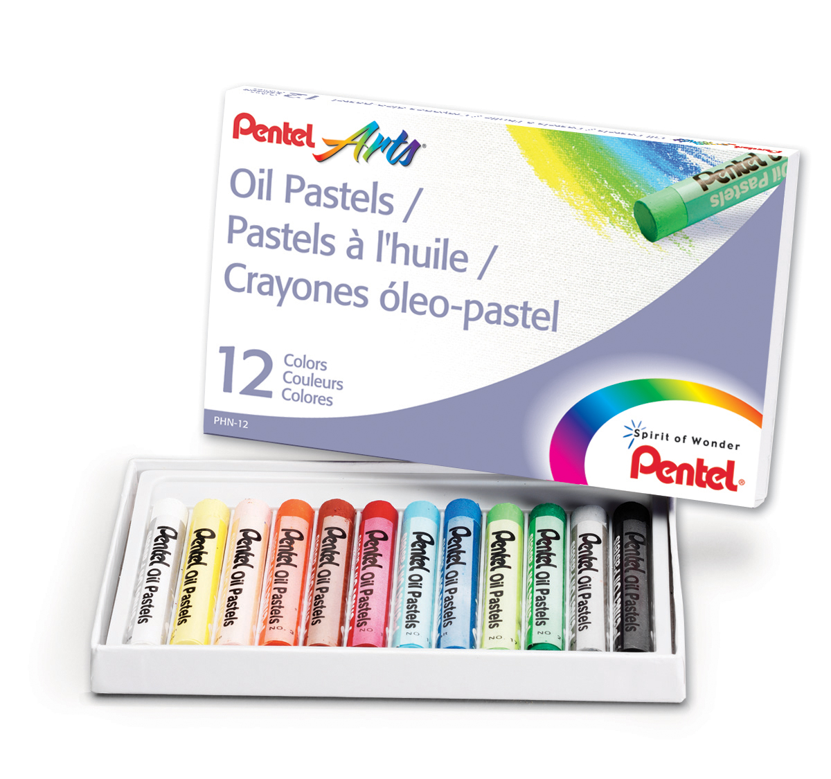 GIS COLORES PASTEL C/12  PHN12    PENTEL 003573 DE ACEITE