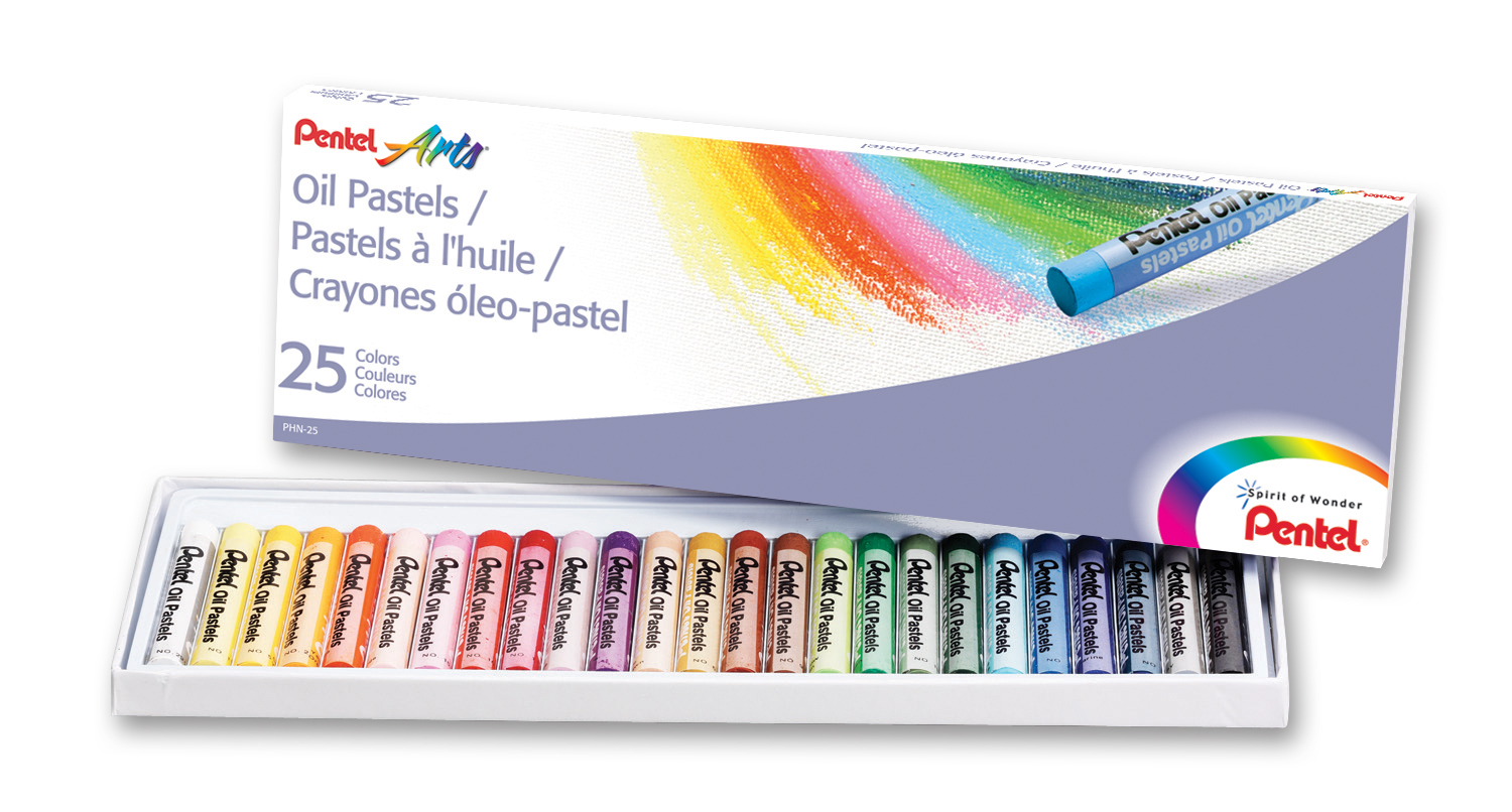 GIS COLORES PASTEL C/25  PHN25    PENTEL 003597 DE ACEITE