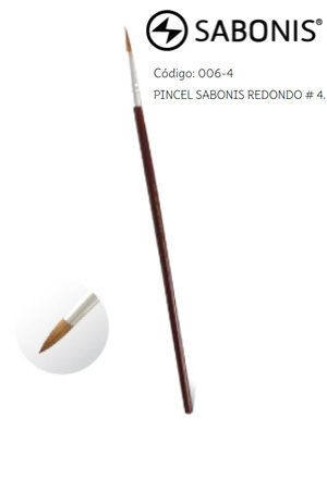 PINCEL DE MADERA SABON.006  RD.# 4 C/12