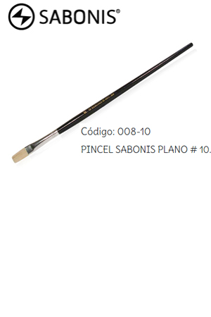 PINCEL DE MADERA SABON.008  PL.#10 C/12