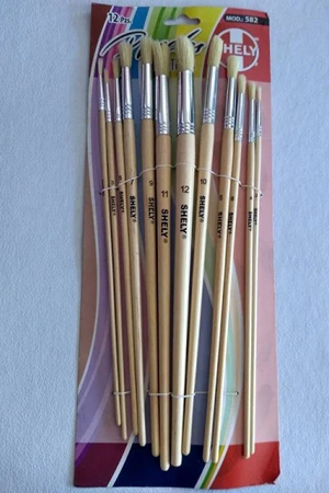 PINCEL DE MADERA PLANO C/12  579   SHELY 780721