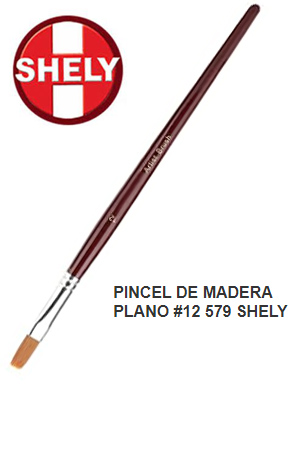 PINCEL DE MADERA PLANO #12   579   SHELY 780721 (ARTISTICOS)