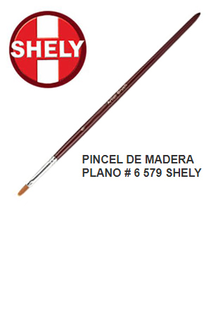 PINCEL DE MADERA PLANO # 6   579   SHELY 780721 (ARTISTICOS)