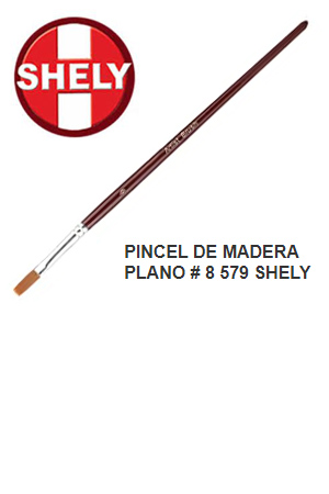 PINCEL DE MADERA PLANO # 8   579   SHELY 780721 (ARTISTICOS)