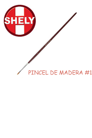 PINCEL DE MADERA PLANO # 1   579   SHELY 780721 (ARTISTICOS)
