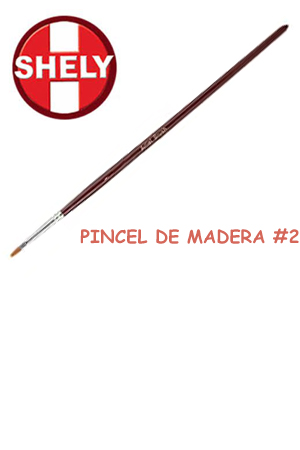 PINCEL DE MADERA PLANO # 2   579   SHELY 780721 (ARTISTICOS)