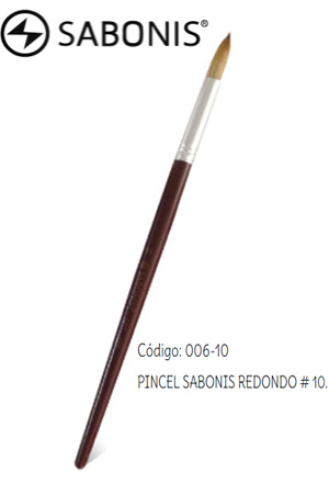 PINCEL DE MADERA SABON.006  RD.#10 C/12