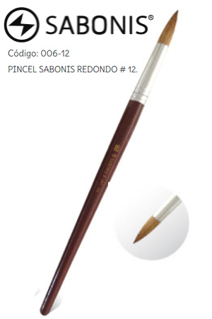 PINCEL DE MADERA SABON.006  RD.#12 C/12