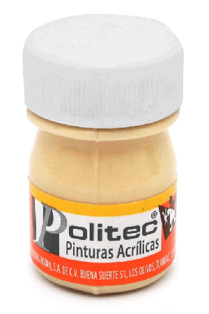 PINTURA ACRILICA  20ML CREMA  C/12 POLIT