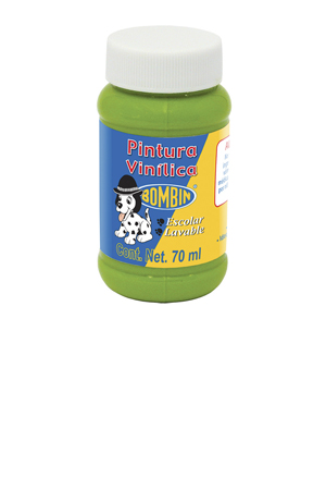 PINTURA VINILICA  70ML VERDE AMAR.BONBIN