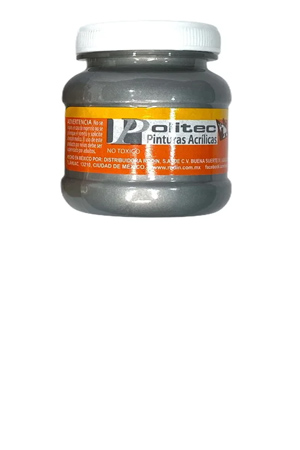 PINTURA ACRILICA 250ML PLATA     POLITEC