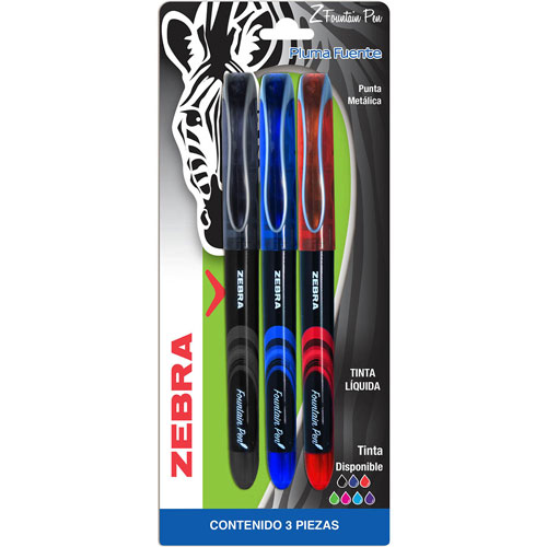 PLUMA FUENTE SURT. Z-FONTAIN PEN   ZEBRA 616589 9001-06 (NG/R