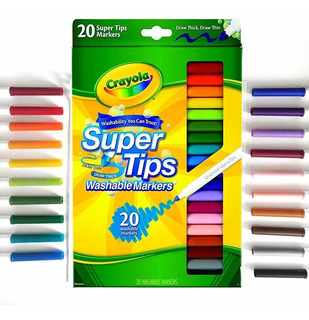 PLUMIN LAV. CRAYOLA C/20  COL.SUPER TIPS