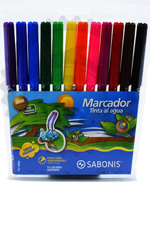 PLUMIN LAV. SABONIS C/12 COLORES SURTID.