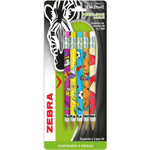 Z PORTAMINA 0.7MM FUN PENCIL T/LAPIZ ZEB 6903-06 PROD.DESCONT