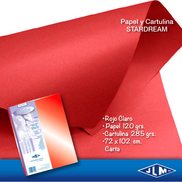 CARTULINA CTA STARDREAM ROJO CLARO C/100 751972 2059-1-21 JLM