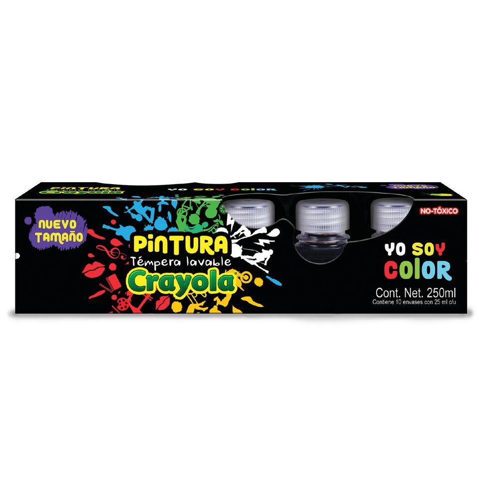 PINTURA CARTEL  25ML NEGRO    C/10 CRAYO